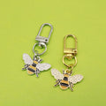 Metal Bee And Honeycomb Keychain Car Key Ring Gift view 1