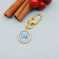 Zinc Alloy Heart Pearl Bow Keychain For Bag Charm Gift view 7