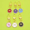 Zinc Alloy Heart Pearl Bow Keychain For Bag Charm Gift view 1