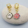 Zinc Alloy Punk Smiley Face Keychain For Bag Charm view 4
