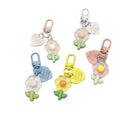 Colorful Transparent Flower Keychain Creative Bag Charm Car Accessory view 5