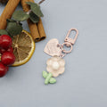 Colorful Transparent Flower Keychain Creative Bag Charm Car Accessory view 6