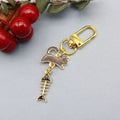 Metal Fishbone Cat Keychain Bag Charm view 6