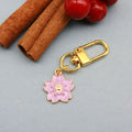 Metal Cherry Blossom Keychain Bag Charm Gift view 6