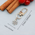 Metal Snowflake Keychain Decorative Key Ring Gift view 2