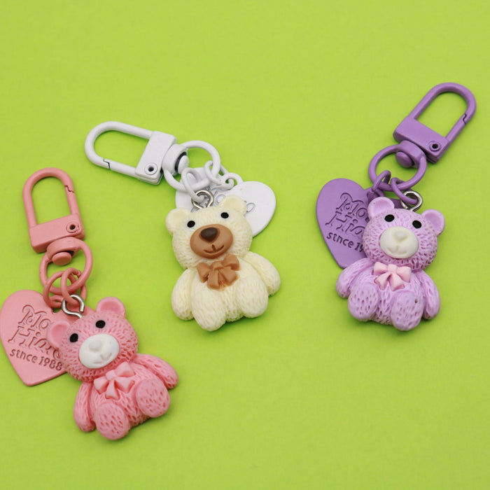 Acrylic Cartoon Bear Keychain Cute Bag Charm Accessory