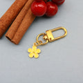 Zinc Alloy Daisy Drop Oil Keychain Bag Charm Gift view 6