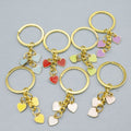 Metal Colorful Flower Keychain Bag Charm Car view 1