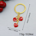 Metal Colorful Flower Keychain Bag Charm Car view 2