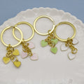 Metal Colorful Flower Keychain Bag Charm Car view 3