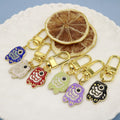 Zinc Alloy Koi Flag Cloud Keychain For Car Bag Charm Gift view 3