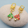 Zinc Alloy Colorful Enamel Mushroom Keychain Bag Charm Accessory view 4