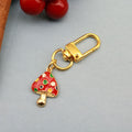 Zinc Alloy Colorful Enamel Mushroom Keychain Bag Charm Accessory view 6