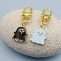 Zinc Alloy Colorful Halloween Ghost Keychain Bag Charm Gift view 3