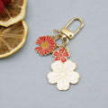 Metal Floral Letter Keychain Phone Case Bag Charm Gift view 6