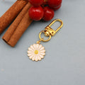 Zinc Alloy Enamel Daisy Flower Keychain Summer Bag Charm Gift view 7