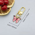 Alloy Colorful Butterfly Keychain DIY Accessory view 2