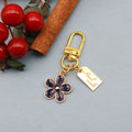 Zinc Alloy Colorful Enamel Flower Keychain Double Sided Bag Charm view 7