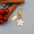 Zinc Alloy Colorful Enamel Flower Keychain Double Sided Bag Charm view 8