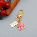 Zinc Alloy Colorful Enamel Flower Keychain Double Sided Bag Charm view 9