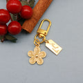 Zinc Alloy Colorful Enamel Flower Keychain Double Sided Bag Charm view 6