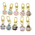 Zinc Alloy Enamel Cup Cat Keychain Phone Bag Charm Gift view 5