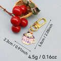 Zinc Alloy Enamel Cup Cat Keychain Phone Bag Charm Gift view 2