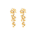 Luxury Irregular Gold Alloy Coral Branch Pearl Long Statement Drop Stud Earrings view 5