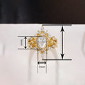 Luxury Palace Style Three Piece Water Drop Ring Set For Women, Fashion Statement Jewelry view 4