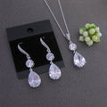 Luxury Bridal Jewelry Set With Water Drop Earrings And Necklace For Wedding Banquet Accessories view 1