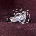 Micro Paved Heart Design Ring For Women, Shiny Sweet Trendy Daily Fashion Jewelry For Valentine Gift view 4