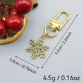 Metal Christmas Snowflake Dangle Keychain Bag Charm Gift for Holiday view 2