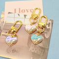 Metal Crystal Heart Jewelry Keychain Bag Charm Gift for Women view 4