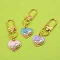Metal Crystal Heart Jewelry Keychain Bag Charm Gift for Women view 1