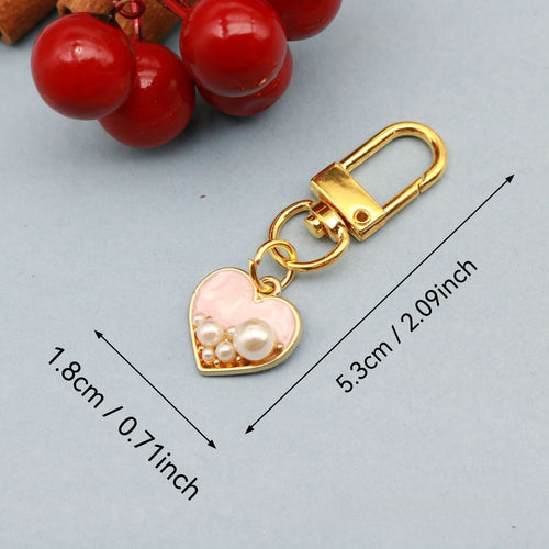 Metal Crystal Heart Jewelry Keychain Bag Charm Gift for Women