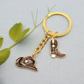 Zinc Alloy Cowboy Hat Boot Bull Head Keychain Couple Gift view 6