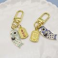 Metal Lucky Koi Fish Keychain Car Bag Charm Gift view 3