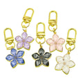 Metal Pearl Sakura Flower Keychain For Car Key Ring view 5