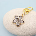 Metal Pearl Sakura Flower Keychain For Car Key Ring view 3
