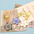 Metal Pearl Sakura Flower Keychain For Car Key Ring view 4