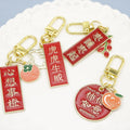 Zinc Alloy Cartoon Fruit Keychain Student Bag Charm Gift view 2