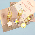 Metal Colorful Flower Keychain Bag Charm view 4