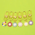 Metal Colorful Flower Keychain Bag Charm view 1