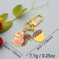 Metal Squirrel Pine Cone Keychain Fashion Bag Charm Gift view 2