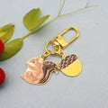 Metal Squirrel Pine Cone Keychain Fashion Bag Charm Gift view 6