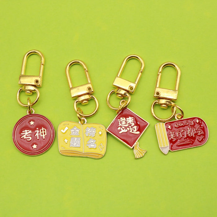 Gold Zinc Alloy Exam Motivation Brooch Pin Charm Pendant for DIY Necklace Bracelet Jewelry Making
