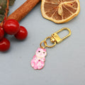 Zinc Alloy Printed Cat Keychain for Bag Charm view 6