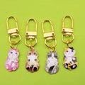 Zinc Alloy Printed Cat Keychain for Bag Charm view 1