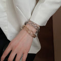 Irregular Twisted Metal Open Bangle Niche Designer Statement Bracelet With Premium Look view 2