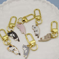 Metal Fairy Cat Mini Keychain Backpack Bag Charm view 4